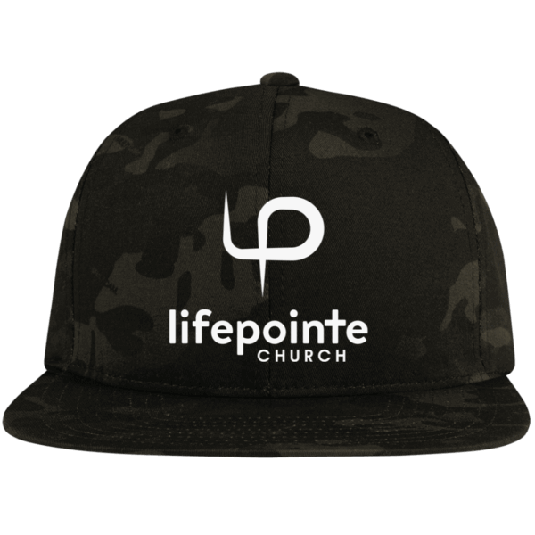 Embroidered Flat Bill High-Profile Snapback Hat
